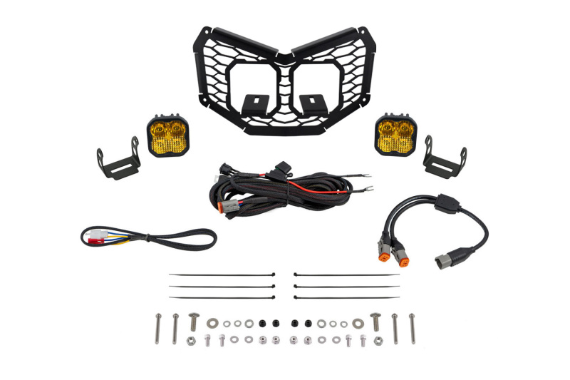 Can-Am Maverick LED Grille Kit - Diode Dynamics - Stage Series - Yellow - `17-`25